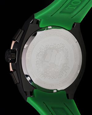 
                  
                    Load image into Gallery viewer, Marvel Hulk TQ023F-D1 (Black/Rosegold) with Green Crystal (Green Leather with Silicone Strap)
                  
                