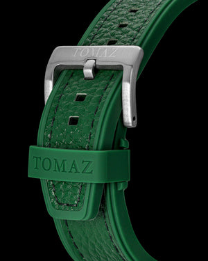 
                  
                    Load image into Gallery viewer, Marvel Hulk TQ023F-D3 (Silver/Green) with Green Crystal (Green Leather with Silicone Strap)
                  
                