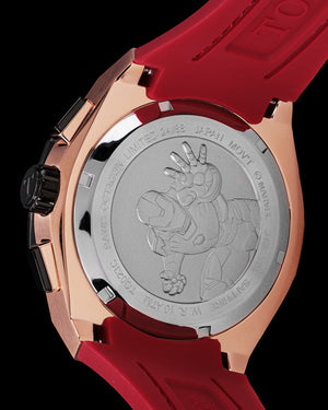 
                  
                    Load image into Gallery viewer, Marvel Iron Man TQ023C-D3 (Rosegold/Black) with Red Crystal (Red Leather with Silicone Strap)
                  
                
