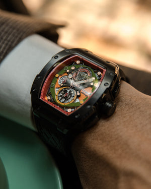 
                  
                    Load image into Gallery viewer, AK47 TW032-D18 (Black/Red) Black Leather with Rubber Strap
                  
                