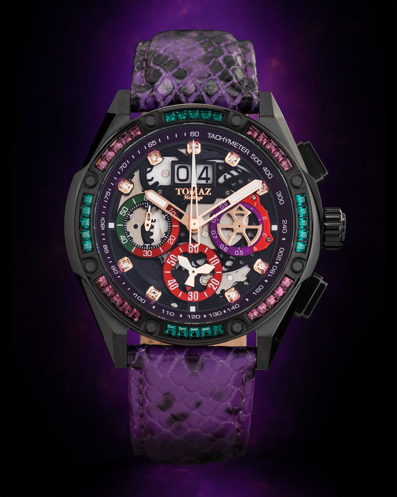 RAWR III TW024E-D2 (Black/Purple) with Purple Green Swarovski 