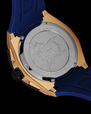 
                  
                    Load image into Gallery viewer, Marvel Thor TQ023H-D2 (Gold/Red) with Blue Crystal (Blue Leather with Silicone Strap)
                  
                