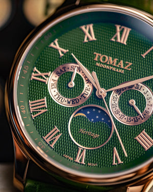 
                  
                    Load image into Gallery viewer, Tomaz Ladies Watch TQ003L-D8 (Rosegold/Green) Green Bamboo Leather Strap
                  
                