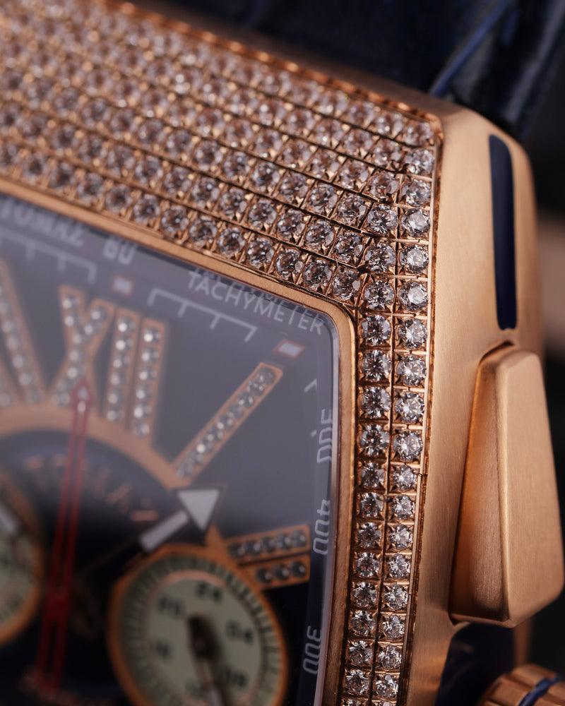 
                  
                    Load image into Gallery viewer, Tomaz Men&amp;#39;s Watch TQ012A-D1 (Rosegold/Navy) with Swarovski (Navy Bamboo Leather Strap)
                  
                