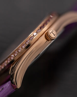 
                  
                    Load image into Gallery viewer, Tomaz Ladies Watch TQ017L-D27 Stardust (Rose Gold/Purple) with Purple Swarovski (Purple Bamboo Leather Strap)
                  
                