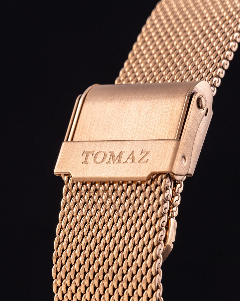 
                  
                    Load image into Gallery viewer, Tomaz Ladies Watch TQ017L-D32 (Rosegold) with Rainbow Swarovski  (Rosegold Mesh Strap)
                  
                