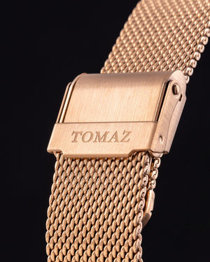 
                  
                    Load image into Gallery viewer, Tomaz Ladies Watch TQ017L-D8 Stardust (Rosegold/Black) with Rainbow Swarovski (Rosegold Mesh Strap)
                  
                