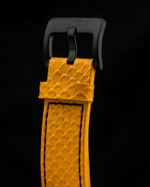 
                  
                    Load image into Gallery viewer, Jezper TQ021B-D2 (Black) with Black Swarovski (Yellow Salmon Leather Strap)
                  
                