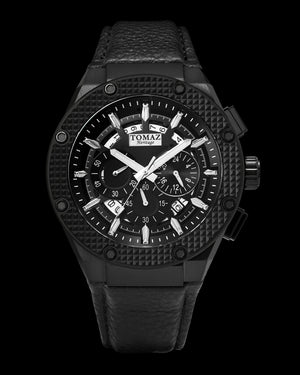 
                  
                    Load image into Gallery viewer, Romeo XL TQ030-D11 (Black) Black Leather Strap
                  
                