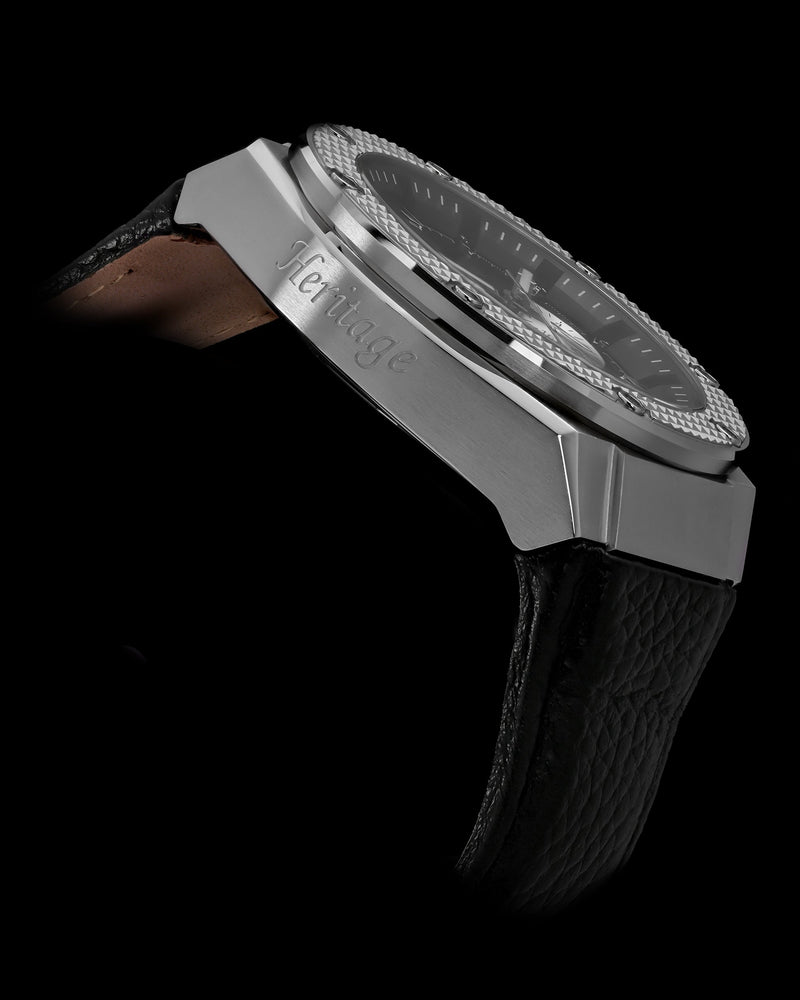 
                  
                    Load image into Gallery viewer, Romeo XL TQ030-D20 (Black/White) Black Leather Strap
                  
                