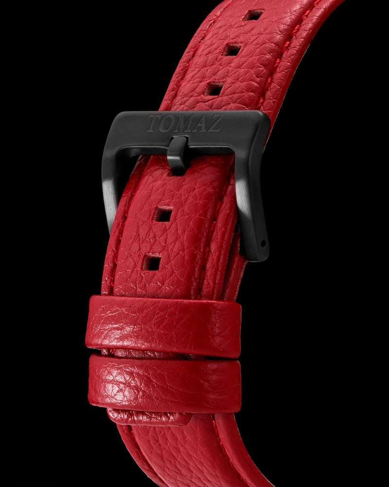 
                  
                    Load image into Gallery viewer, Romeo XL TQ030-D5 (Black) Red Leather Strap
                  
                