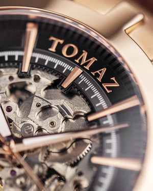 
                  
                    Load image into Gallery viewer, Tomaz Men&amp;#39;s Watch TW003-D2 (Rosegold/Black) Coffee Leather Strap
                  
                