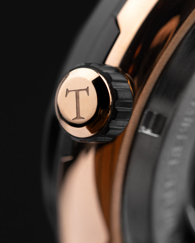 
                  
                    Load image into Gallery viewer, Tomaz Men&amp;#39;s Watch TW014-D10 (Rosegold/Black) Blue Leather Strap
                  
                