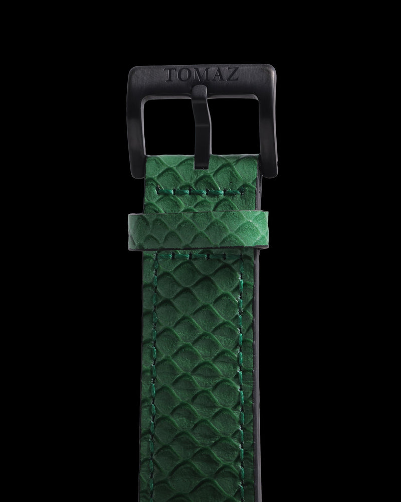 
                  
                    Load image into Gallery viewer, RAWR III TW024F-D12 (Black) with Green Blue Black Swarovski (Green Leather Strap)
                  
                