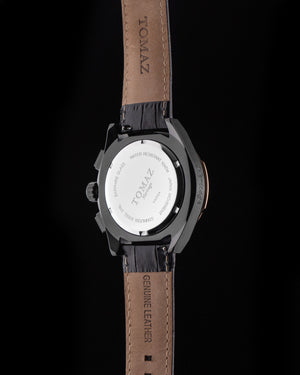 
                  
                    Load image into Gallery viewer, RAWR III TW024F-D2 (Rosegold/Black) Black Bamboo Leather Strap
                  
                