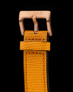 
                  
                    Load image into Gallery viewer, RAWR III TW024F-D4 (Gold/Black) with White Orange Swarovski (Orange Leather Strap)
                  
                