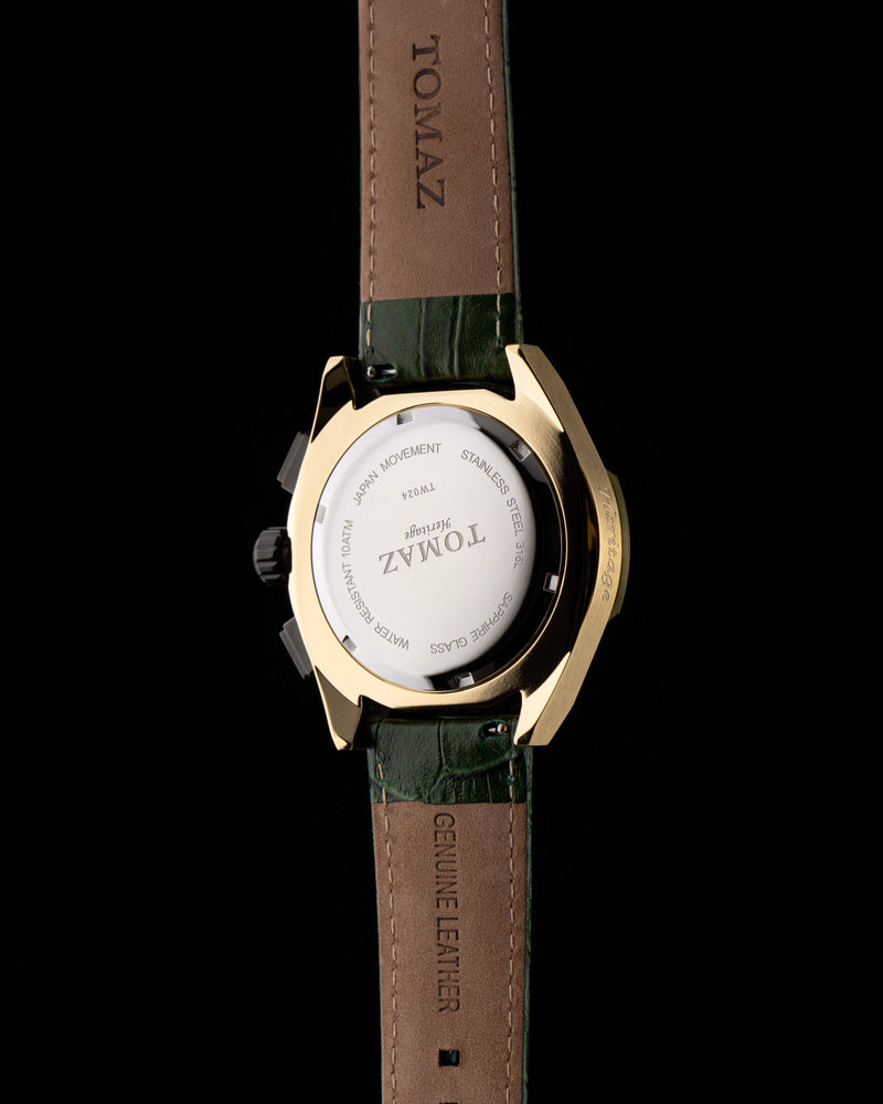 
                  
                    Load image into Gallery viewer, RAWR III TW024F-D6 (Gold) Green Bamboo Leather Strap
                  
                