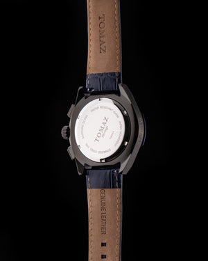 
                  
                    Load image into Gallery viewer, RAWR III TW024F-D7 (Black/Blue) Blue Bamboo Leather Strap
                  
                