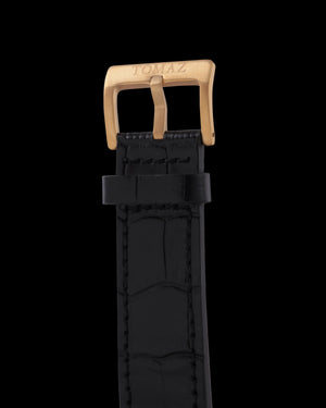 
                  
                    Load image into Gallery viewer, RAWR III TW024F-D8A (Gold/Black) witth Gold Swarovski (Black Leather  Strap)
                  
                