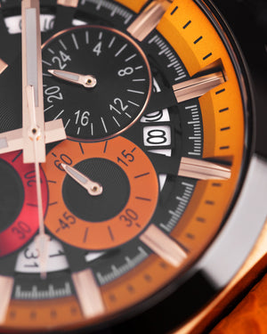 
                  
                    Load image into Gallery viewer, Romeo XXV TW025-D19 (Rosegold/Black/Yellow) Orange Salmon Leather Strap
                  
                