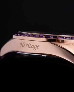 
                  
                    Load image into Gallery viewer, Juliet TW025L-D13 (Rosegold/Purple) with Purple Swarovski (Purple Leather Strap)
                  
                