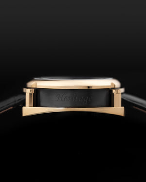 
                  
                    Load image into Gallery viewer, Xavier TW026-D7A (Gold/Black) Black Leather Strap
                  
                