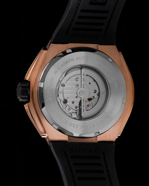 
                  
                    Load image into Gallery viewer, Royale XL TW027S-D3 (Rosegold) with Swarovski (Blue Leather with Rubber Strap)
                  
                