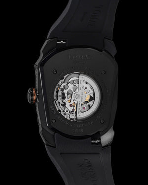 
                  
                    Load image into Gallery viewer, GT Dragon TW028E-D5 (Black) with Black Swarovski (Black Rubber Strap)
                  
                