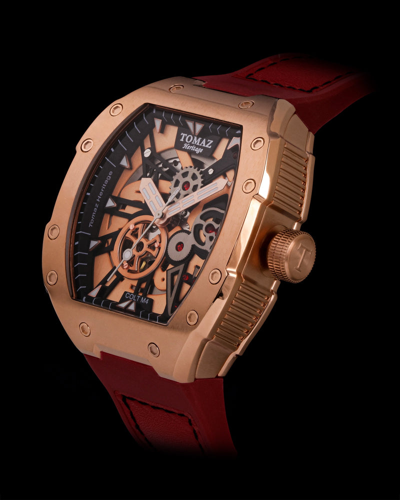 
                  
                    Load image into Gallery viewer, Colt M4 TW029A-D13 (Rosegold) Red Leather with Rubber Strap
                  
                