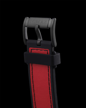 
                  
                    Load image into Gallery viewer, Colt M4 TW029B-D3 (Black) with Red Swarovski (Red Leather with Rubber Strap )
                  
                