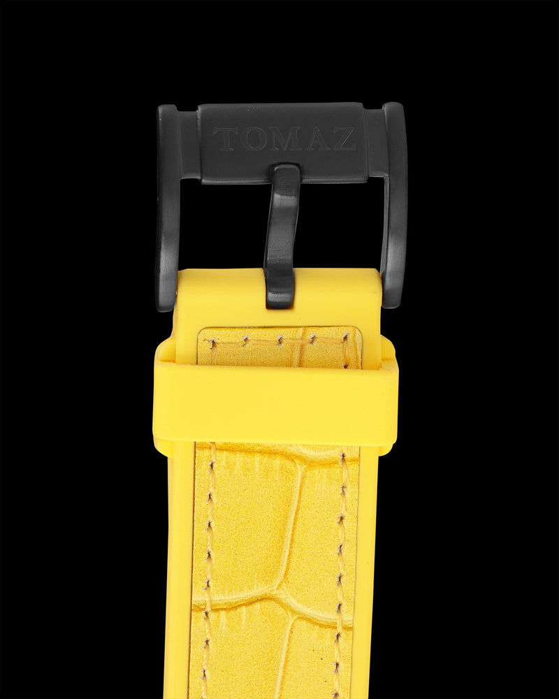 
                  
                    Load image into Gallery viewer, Colt M4 TW029B-D6 (Black/Yellow) with Black Swarovski (Yellow Leather with Rubber Strap)
                  
                