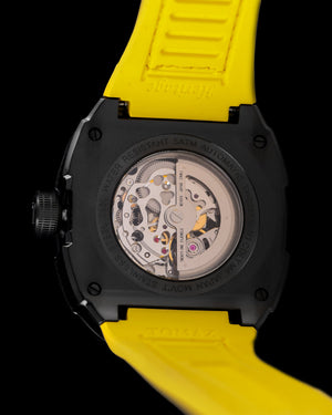 
                  
                    Load image into Gallery viewer, Colt M4 TW029B-D6 (Black/Yellow) with Black Swarovski (Yellow Leather with Rubber Strap)
                  
                