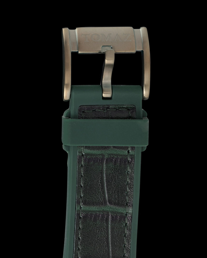 
                  
                    Load image into Gallery viewer, Colt M4 TW029B-D7 (Green/Black) with Gold Swarovski (Green Leather with Rubber Strap )
                  
                