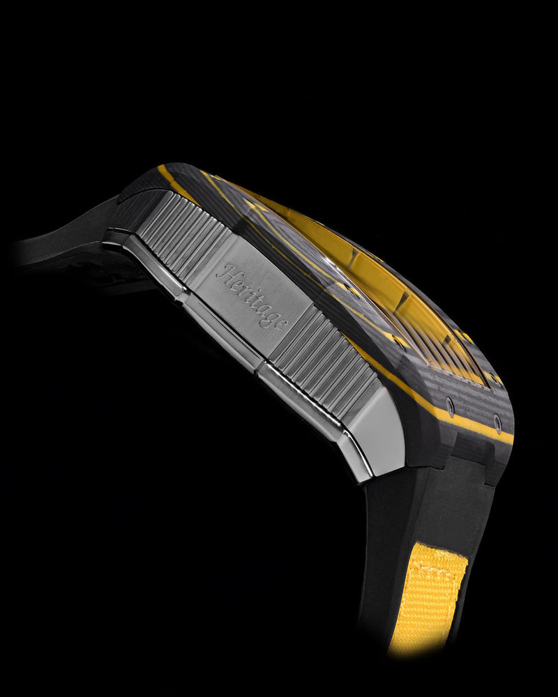 
                  
                    Load image into Gallery viewer, Colt M4 TW029C-D2 Gun Metal (Silver/Yellow) Yellow Leather with Rubber Strap
                  
                