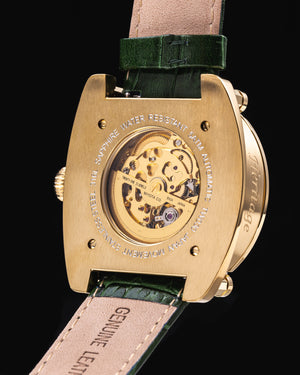 
                  
                    Load image into Gallery viewer, Xavier Automatic TW030-D19 (Gold/Green) Green Bamboo Leather Strap
                  
                