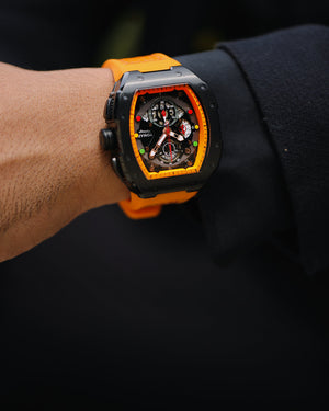 
                  
                    Load image into Gallery viewer, AK47 TW032-D16 (Black/Orange) Orange Leather with Rubber Strap
                  
                