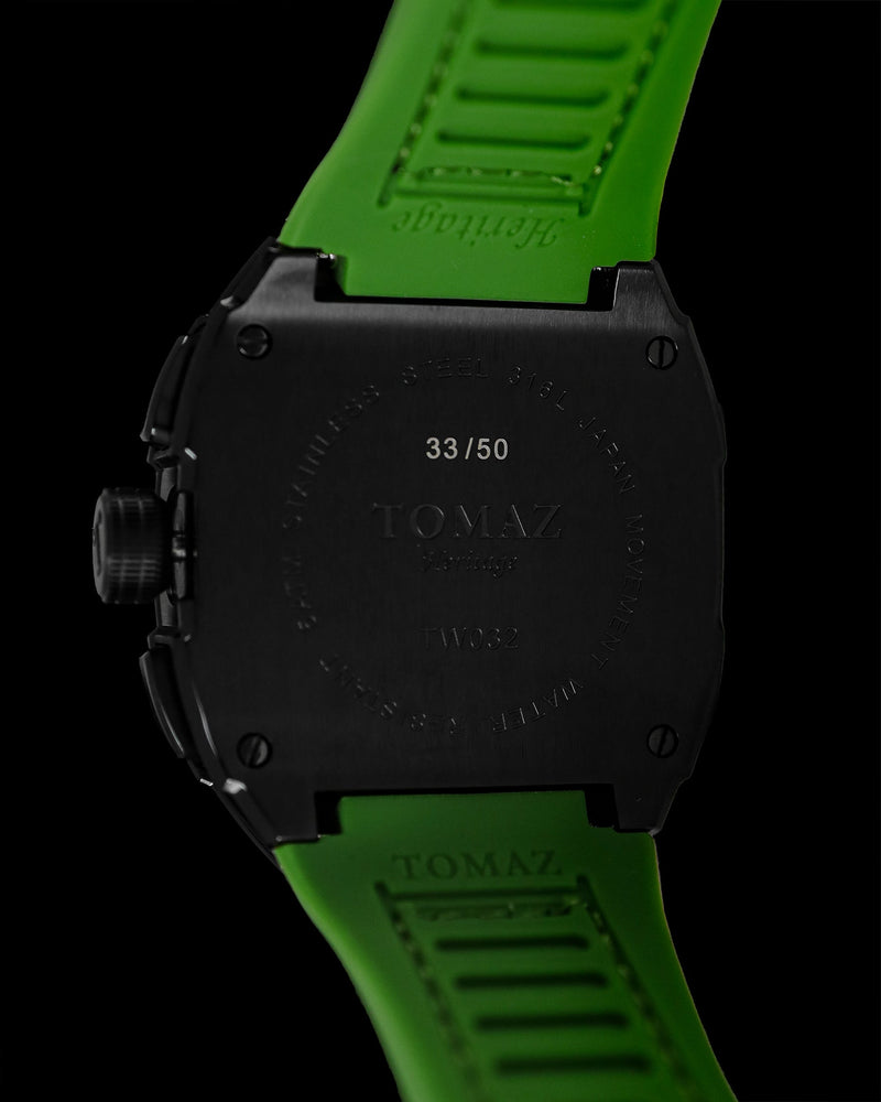 
                  
                    Load image into Gallery viewer, AK47 TW032-D17 (Black/Green) Green Leather with Rubber Strap
                  
                