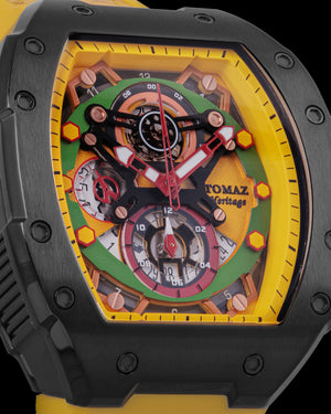 
                  
                    Load image into Gallery viewer, AK47 TW032-D1 (Black/Yellow/Green) Yellow Leather with Rubber Strap
                  
                