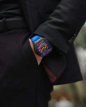 
                  
                    Load image into Gallery viewer, AK47 TW032-D3 (Black/Blue) Blue Leather with Rubber Strap
                  
                