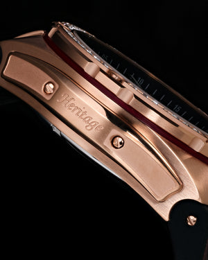 
                  
                    Load image into Gallery viewer, Xavier XL TW033-D15A (Rosegold/Black) with White Swarovski (Coffee Leather Strap)
                  
                