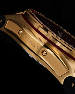 
                  
                    Load image into Gallery viewer, Xavier XL TW033-D7 (Gold/Red) with Red Swarovski (Red Bamboo Leather Strap)
                  
                