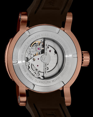 
                  
                    Load image into Gallery viewer, King TW036-D7 (Rosegold) with White Brown Zirconia Crystal Strap (Brown Silicone with Leather Strap)
                  
                