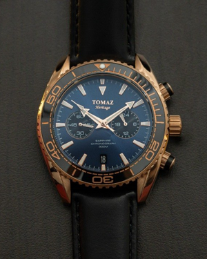 
                  
                    Load image into Gallery viewer, Tomaz Men&amp;#39;s Watch TW012-D7 (Rose Gold/Navy) Black Leather Strap
                  
                