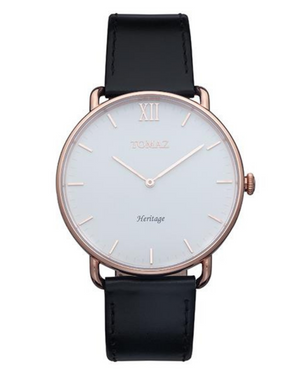 
                  
                    Load image into Gallery viewer, Tomaz Man&amp;#39;s Watch G1M-E (Rosegold/White) Black Leather Strap
                  
                