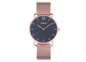 
                  
                    Load image into Gallery viewer, Tomaz Man&amp;#39;s Watch G1M-D3 (Rose Gold/Navy) Rosegold Mesh Strap
                  
                
