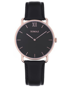 
                  
                    Load image into Gallery viewer, Tomaz Man&amp;#39;s Watch G1M-D2 (Rose Gold/Black) Black Leather Strap
                  
                