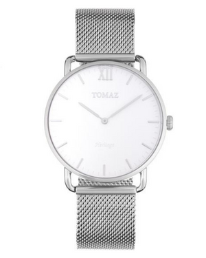 
                  
                    Load image into Gallery viewer, Tomaz Man&amp;#39;s Watch G1M-D4 (Silver/White) Silver Mesh Strap
                  
                