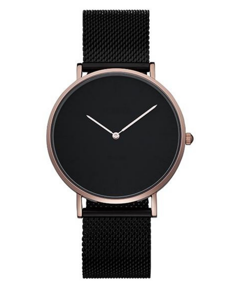 Tomaz Men's Watch G2M-C (Rosegold/Black) Black Mesh Strap