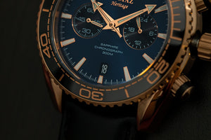 
                  
                    Load image into Gallery viewer, Tomaz Men&amp;#39;s Watch TW012-D7 (Rose Gold/Navy) Black Leather Strap
                  
                