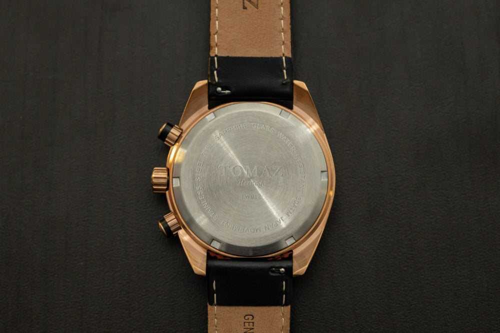 Tomaz Men s Watch TW012 D7 Rose Gold Navy Black Leather Strap